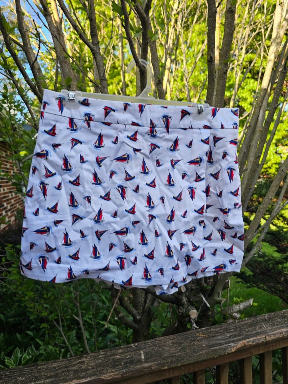 NWT Talbot's White Skort with Sailboats Size 10P